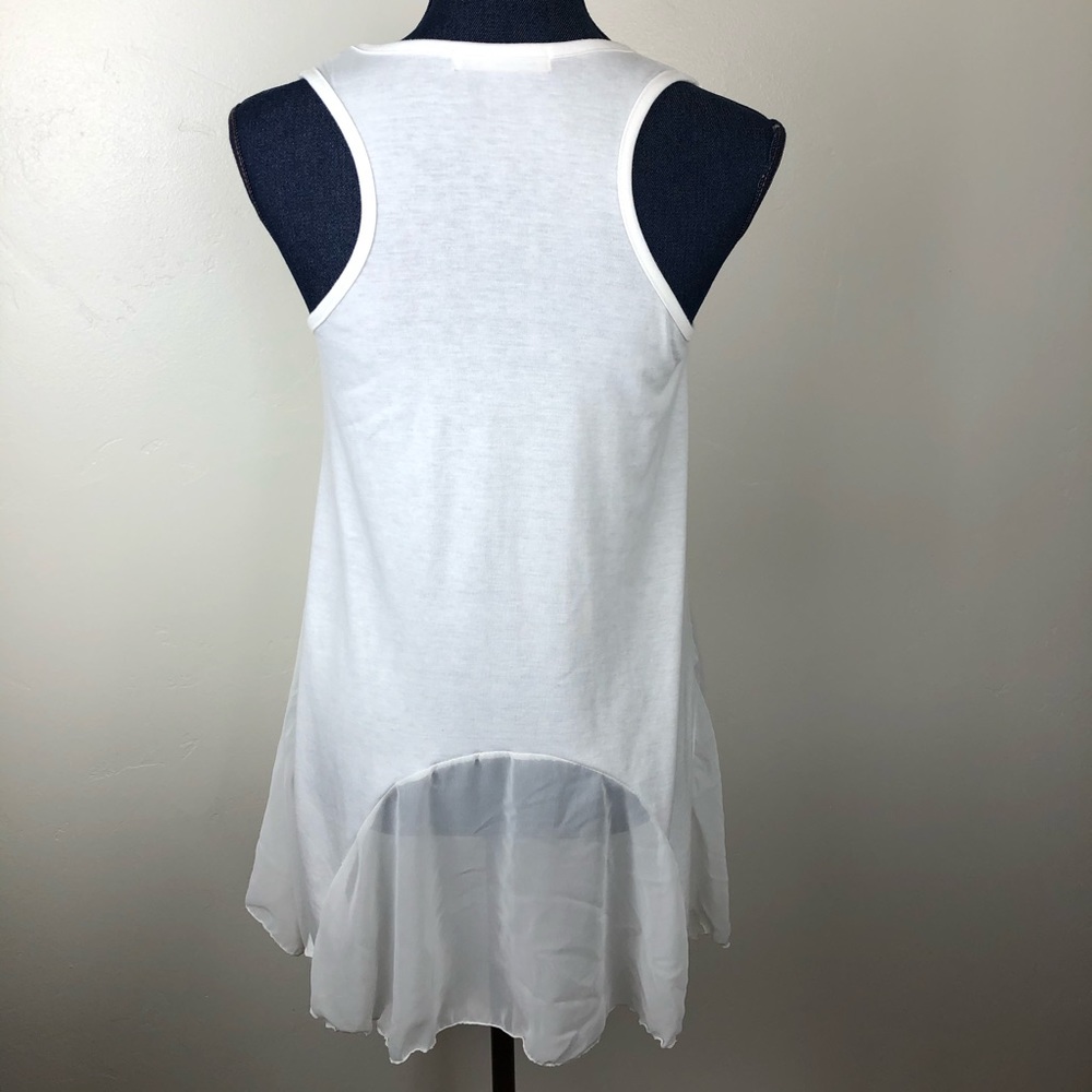 O2 Collection White & Shear Tank Top - Picture 4 of 7